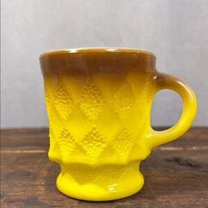 Vintage Fire-King Kimberly Diamond #319 Ombré Cup by Anchor Hocking 8oz